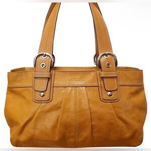 Coach Hampton Soho Tote Saffron Satchel w COA